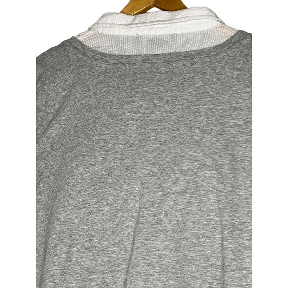 Tommy Hilfiger two extra large, 2 for 1 sweater collar button up gray white long - Picture 7 of 14